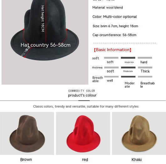 Gorro Puntiagudo de Lana Estilo Británico para Otoño e Invierno - Image 12