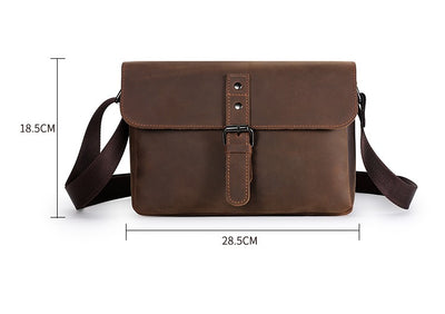 Bolso de Cuero Genuino Estilo Retro para Hombre - Image 3