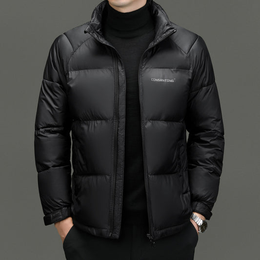 Abrigo de Lujo para Hombre con Cuello Alto y Aislamiento Superior