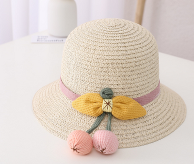 Sombrero de Paja Protección Solar para Niñas - Diseño Veraniego - Image 2