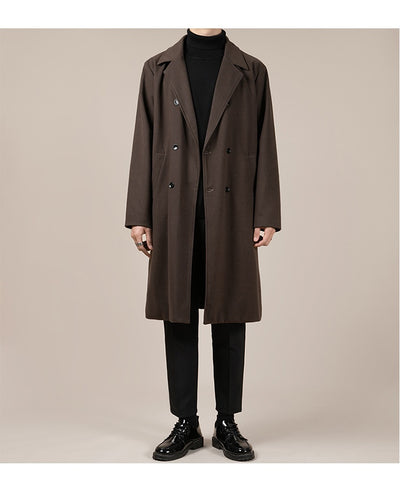 Abrigo de Lana Coreano Largo para Otoño e Invierno - Image 13