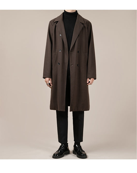 Abrigo de Lana Coreano Largo para Otoño e Invierno - Image 13