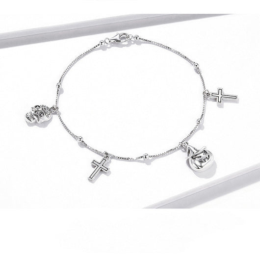 Pulsera Calavera Skull Cross para Mujer - Estilo Personalidad - Image 9