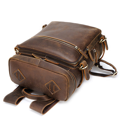 Bolsa para Laptop de Cuero Crazy Horse 16 Pulgadas - Gran Capacidad Estilo Retro - Image 18