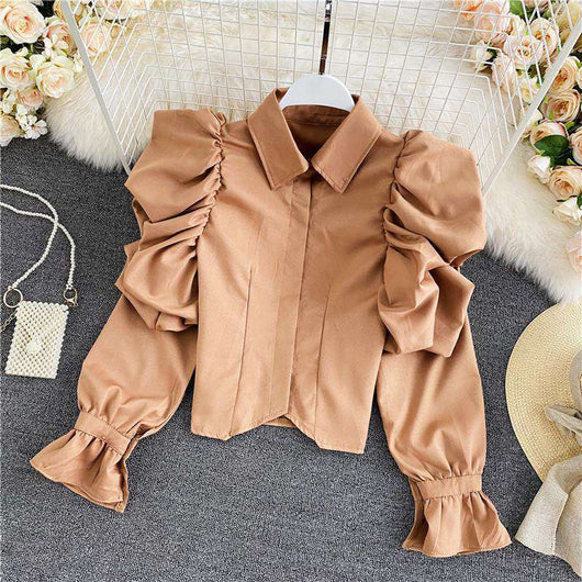Blusa Retro Elegante con Mangas Abullonadas - Image 18