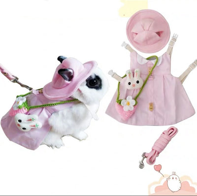 Arnés con Correa y Vestido para Conejo - Ropa Adorable para Mascotas - Image 4