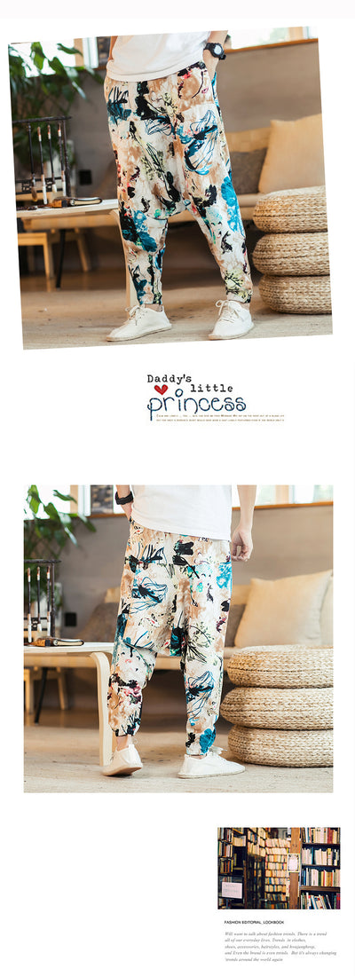 Pantalones de Lino Sueltos Estilo Hip-Hop Casual para Hombre - Image 9