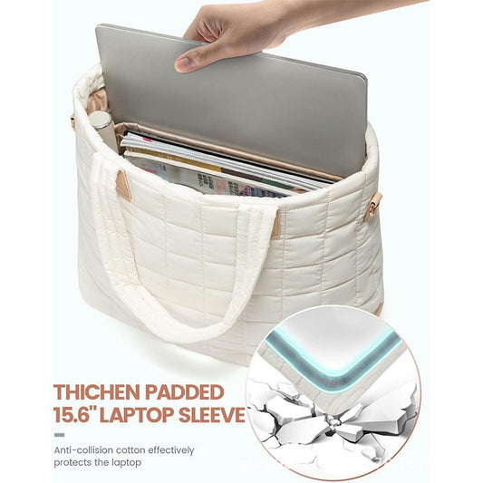Bolso Tote para Laptop con Capacidad Expandible y Asa Simple - Image 2