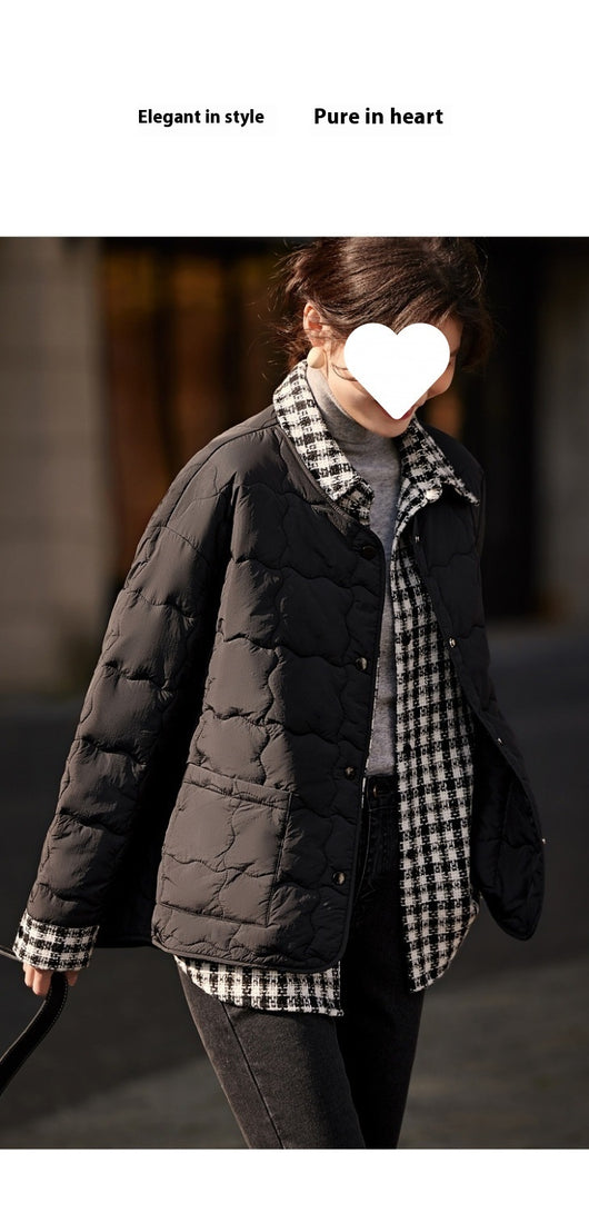 Abrigo Acolchado de Algodón para Mujer - Diseño Minimalista Versátil - Image 10