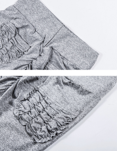 Pantalones de Chándal Entallados Realzadores de Cadera con Pliegues para Mujer - Image 12