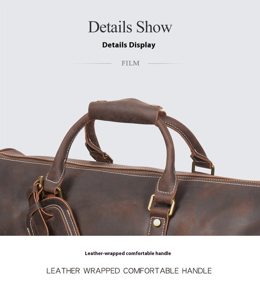 Bolsa de Viaje Primera Capa en Cuero Genuino para Hombre - Image 10