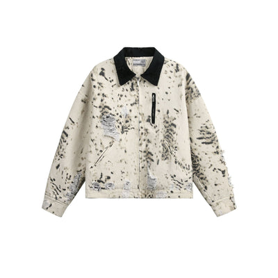 Chaqueta Pesada Estilo Retro Americano Corte Limpio