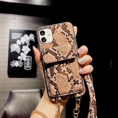 Funda Protectora para Teléfono con Patrón Piel de Serpiente y Compartimentos para Tarjetas - Image 15