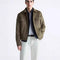 Chaqueta de Solapa en Efecto Gamuza para Hombre