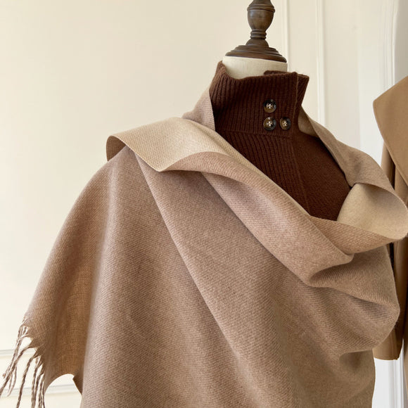 Pañuelo Reversible de Color Sólido para Mujer