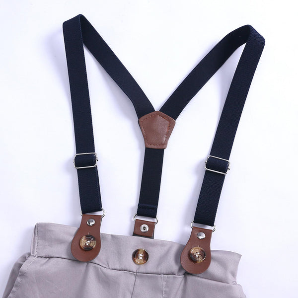 Conjunto de Overol a Rayas para Niños - Tres Piezas