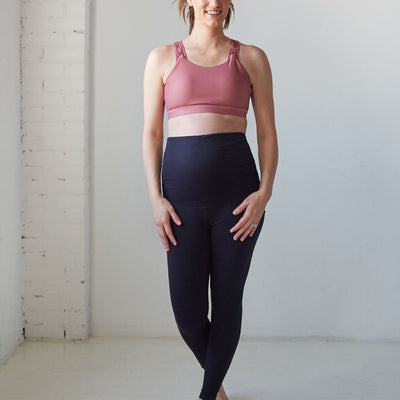 Pantalones de Yoga Premamá Estilo Británico en Seda de Leche - Image 5