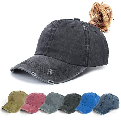 Gorra de Béisbol Lavada para Mujer con Visera Curva - Estilo Simple - Image 20