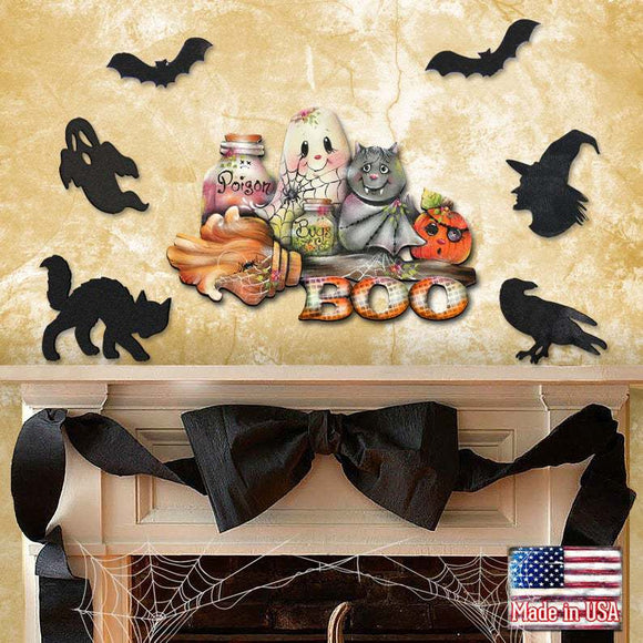 Corona Decorativa de Otoño e Halloween para Puerta y Pared