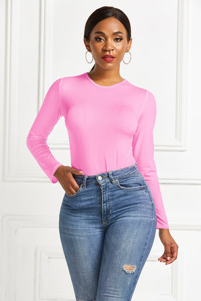 Body Ajustado Mujer Manga Larga Cuello Redondo - Image 25