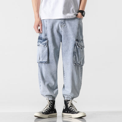 Pantalón Cargo Denim con Múltiples Bolsillos - Image 6