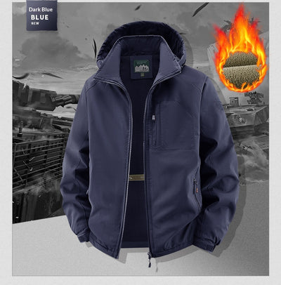 Chamarra Acolchada para Hombre con Capucha Desmontable y Forro Polar - Image 13