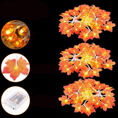 Guirnalda Luminosa Temática Calabaza y Arce para Decoración de Espacios - Image 3