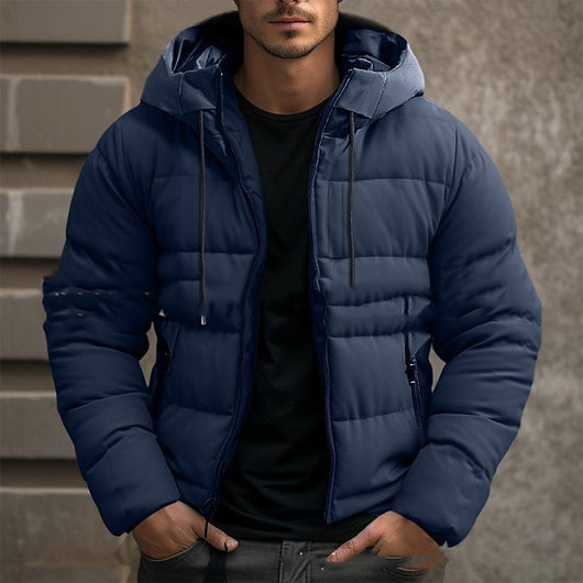Chaqueta de Invierno con Capucha para Hombre - Abrigo Casual con Cierre - Image 2