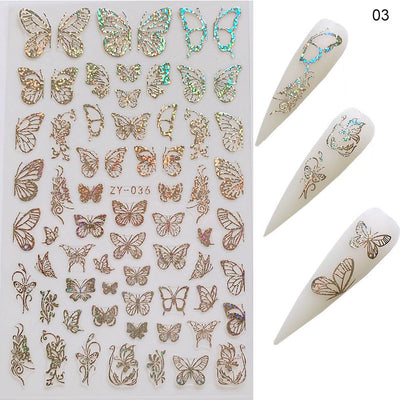 Calcomanías Láser de Mariposa para Uñas - Diseño Simulado Delgado - Image 5