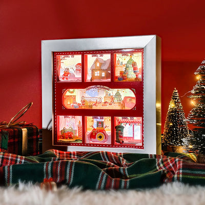 Lámpara de Papel Recortado 3D con Efecto Luz y Sombra - Regalo Navideño Creativo - Image 2