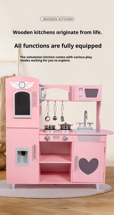 Cocina de Juguete Infantil de Madera con Accesorios Realistas - Image 11