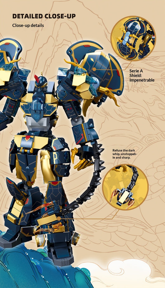 Rey Guerrero Mecánico Qinglong y Baihu - Modelo Coleccionable de Ensamblaje - Image 12