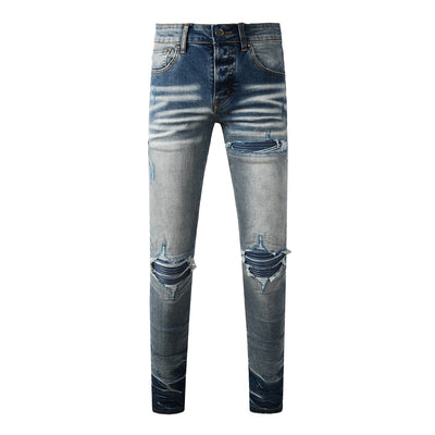 Jeans Slim Fit para Hombre con Detalles Rotos - Image 4