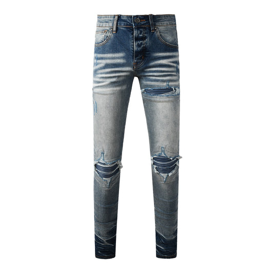 Jeans Slim Fit para Hombre con Detalles Rotos - Image 4