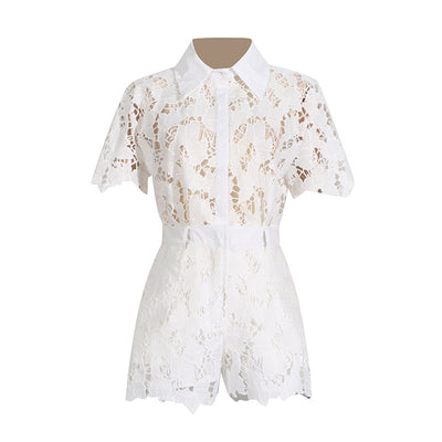 Conjunto de Dos Piezas: Blusa Tipo Solapa y Shorts Casuales para Mujer - Image 25