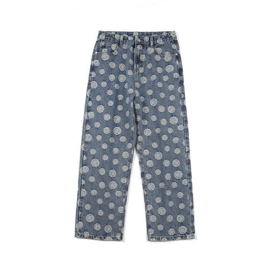 Pantalones Vaqueros Rectos con Estampado Integral para Hombre - Image 9