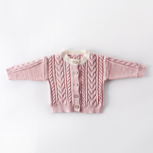 Cardigan Tejido Twist para Niños - Abrigo Versátil Todo Uso - Image 4
