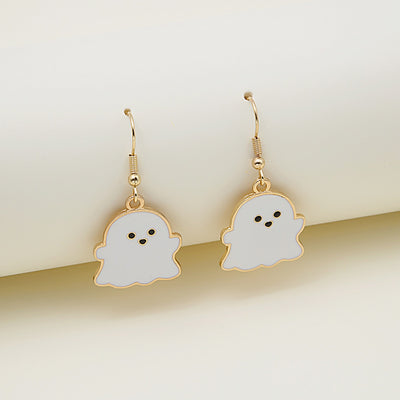 Aretes Halloween Calabaza Goteo de Aceite Aleación Joyería Espeluznante