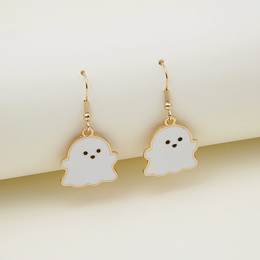 Aretes Halloween Calabaza Goteo de Aceite Aleación Joyería Espeluznante