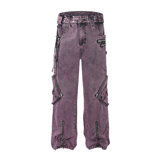 Pantalón Casual Recto con Múltiples Bolsillos y Cierre - Image 10