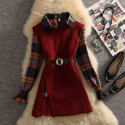 Conjunto Dos Piezas: Suéter con Cuello Polo para Mujer - Image 4