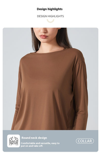 Blusa Deportiva Suelta de Manga Larga Efecto Segunda Piel - Image 31