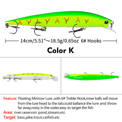 Señuelo de Nado Completo 14cm 18.5g - Cebo Duro Realista para Pesca - Image 13