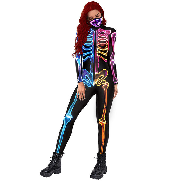 Mono Estampado Esqueleto Fluorescente para Mujer