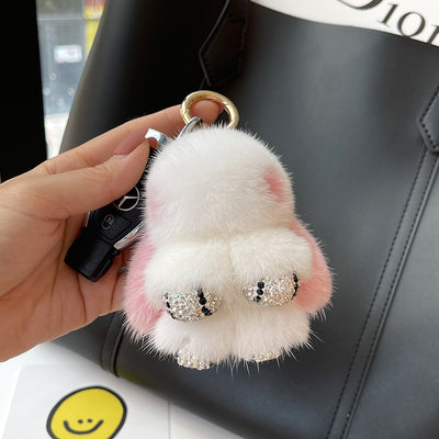 Llavero Colgante Conejo Peluche Mink Red Viral - Image 26
