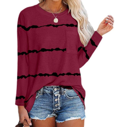 Camiseta Estampada con Bolsillo de Manga Larga para Mujer - Image 14