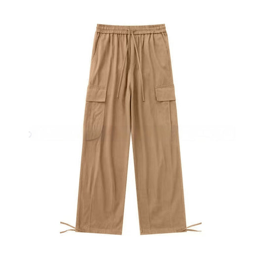 Pantalón Cargo Holgado de Pierna Recta con Múltiples Bolsillos y Cintura Ajustable - Image 7