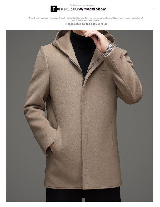 Abrigo de Lana Reversible con Capucha para Hombre - Invierno Premium - Image 20