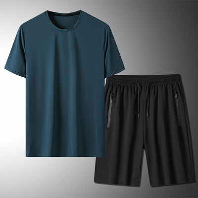 Conjunto Deportivo de Verano para Hombre - Camiseta y Pantalones Cortos en Seda de Hielo - Image 6