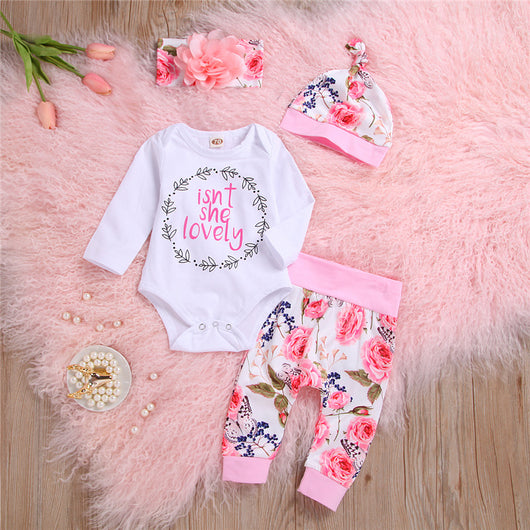 Set de 4 Piezas Enterizo para Bebé Niña - Diseño Europeo Moderno - Image 16